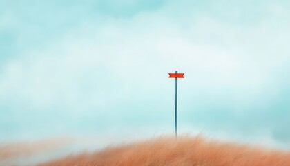 Red Signpost for Misty Mountain Path.