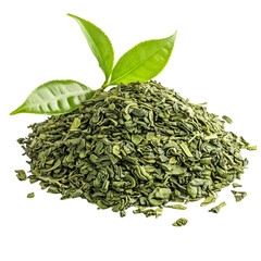 Fresh Green Tea Leaves Aromatic and Relaxing Brew
