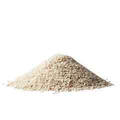 A mound of white sesame seeds a healthy and nutritious food ingredient,