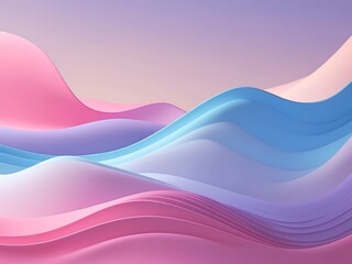 Abstract flowing hills in soft motion and dreamy light. 