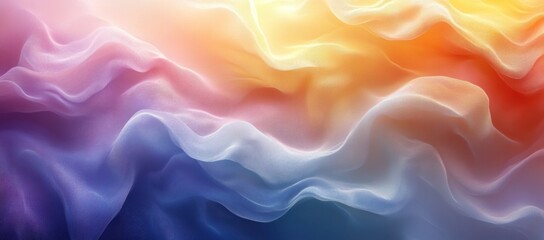 Obraz premium Abstract gradient background with pastel green, yellow, and blue, white to soft lavender, featuring a highly detailed, ideal for modern and elegant designs.