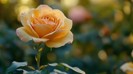 Golden rose. Generative AI