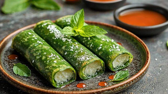 kueh dadar pandan coconut rolls video singaporean cuisine