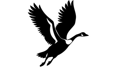 Obraz premium Flying Goose Silhouette Images