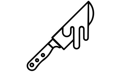 knife on white background