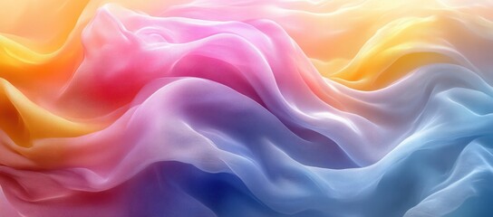 Obraz premium Abstract gradient background with pastel green, yellow, and blue, white to soft lavender, featuring a highly detailed, ideal for modern and elegant designs.