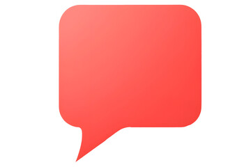Fototapeta premium red speech bubble icon isolated, simple and modern communication symbol