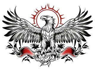 Obraz premium eagle tattoo vector