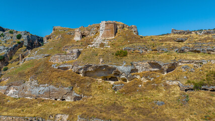 Aerial View of Rumkale Halfeti Sanliurfa Turkey