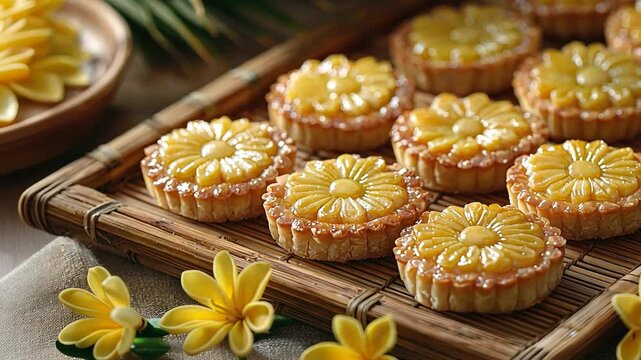 pineapple tarts with golden buttery crust video singapore sweets