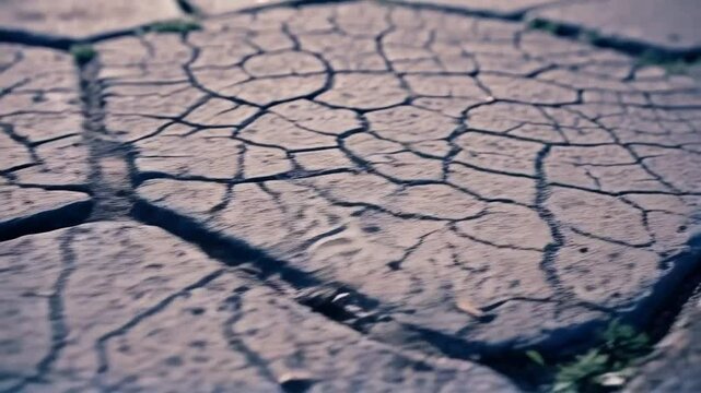 Dry Cracked Earth Reveals the Impact of Drought on Local Landscapes in Texas During the Summer Months