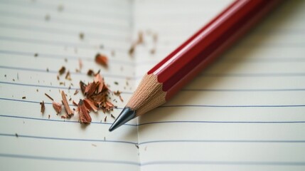 Notepad and pencil. Generative AI