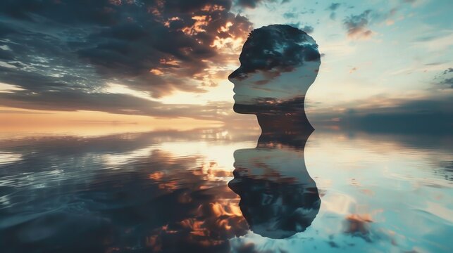 Mindful self-reflection fostering self-awareness and emotional intelligence.