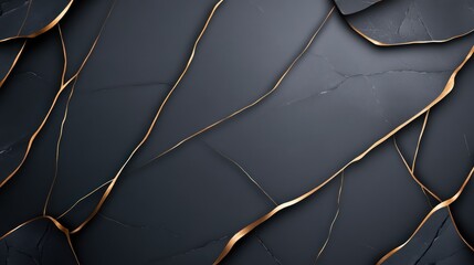 Abstract Black Gold Marble Texture Design