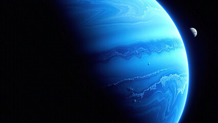 Obraz premium Neptune planet closeup atmosphere science exploration universe astronomy