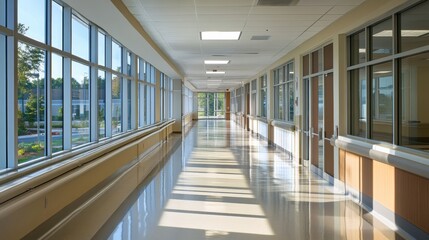 A regional medical center with separate buildings for specialized treatments connected by walkways