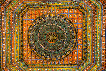 Ceiling Carving Art, Traditional Decorative Motifs, Ulas, Sivas, Turkey