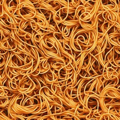 Digital matte painting with a pattern in the pop art style with spaghetti.