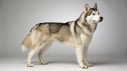huskita in full view on studio background
