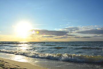 Obraz premium Meer, Wellen, Himmel, Ostsee
