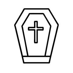 Fototapeta premium Coffin with cross design