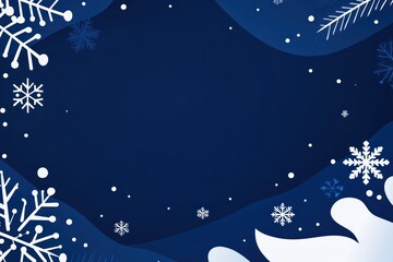 Naklejka premium Elegant Winter Snowflakes Background Design