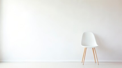 Modern chair in empty room