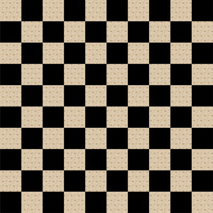 Fototapeta premium Black and white chessboard with checkered pattern and square tiles