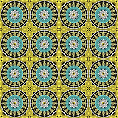 Pattern with crochet granny square wallpaper handmade decorative art design print