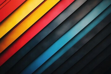 Fototapeta premium Abstract gradient background with black and deep red, pastel green, yellow, and blue, featuring a flat design, ideal for modern and elegant designs.