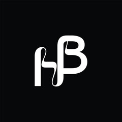 Initial letter HB logo design 