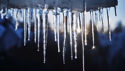Behold enchanting spectacle of icicles, where harmonious dance of temperature, water, and light gives birth to these delicate and awe-inspiring wonders of nature