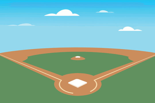 Baseball field, sports and leisure concept