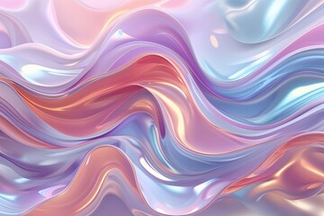 Fototapeta premium Flowing Abstract Pastel Reflective Texture Design for Elegant Backgrounds