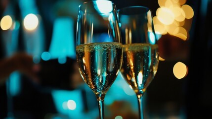 A company celebrating its anniversary with a corporate gala