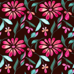 Watercolor Floral Seamless Pattern
