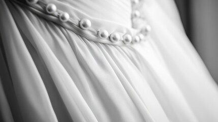 Wedding dress buttons detail. Generative AI