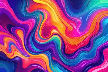 Vibrant Colorful Fluid Background Illustration with Dynamic Hues