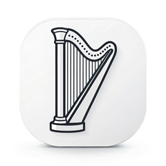 harp isolated on white background