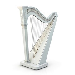 harp isolated on white background