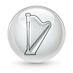 harp isolated on white background