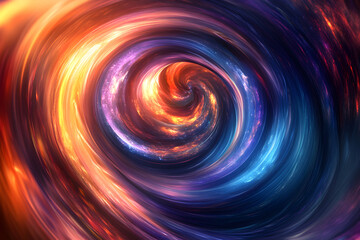 Ethereal Swirl: Dancing Colors in a Spiral Universe of Infinite Creativity and Balance