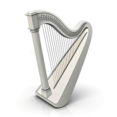 harp isolated on white background