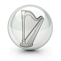 harp isolated on white background