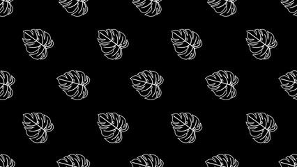 Tropical leaves seamless pattern. Tropical leaves illustration. Tropical leaves background. Perfect for fabric, textile, wallpaper, and decor