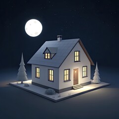 house in the night