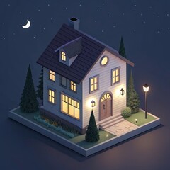 house in the night