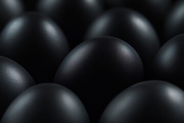 A backdrop of elegant and stylish black easter eggs, Generative AI
