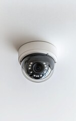 Camera mounted on ceiling of a building