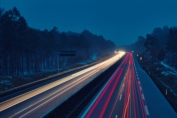 Langzeitbelichtung - Autobahn - Strasse - Traffic - Travel - Background - Line - Ecology - Highway...